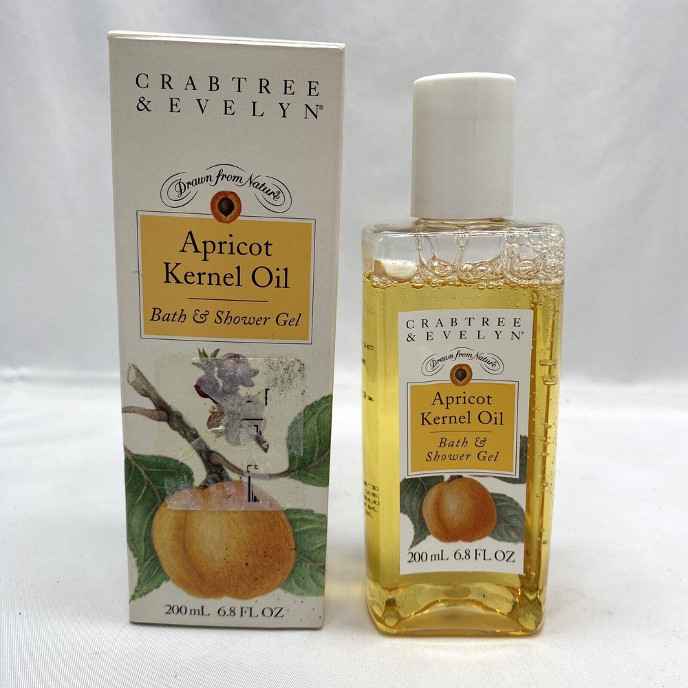 Crabtree & Evelyn Apricot Kernel Oil Bath & Shower Gel 200ml 6.8oz New In Box